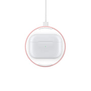 QT 15W Pad de Charge Sans Fil (Rose Pêche)